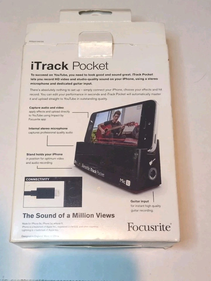 Focusrite iTrack Pocket Portable Stereo Guitar/Microphone Input for iPhone - Image 2 of 4