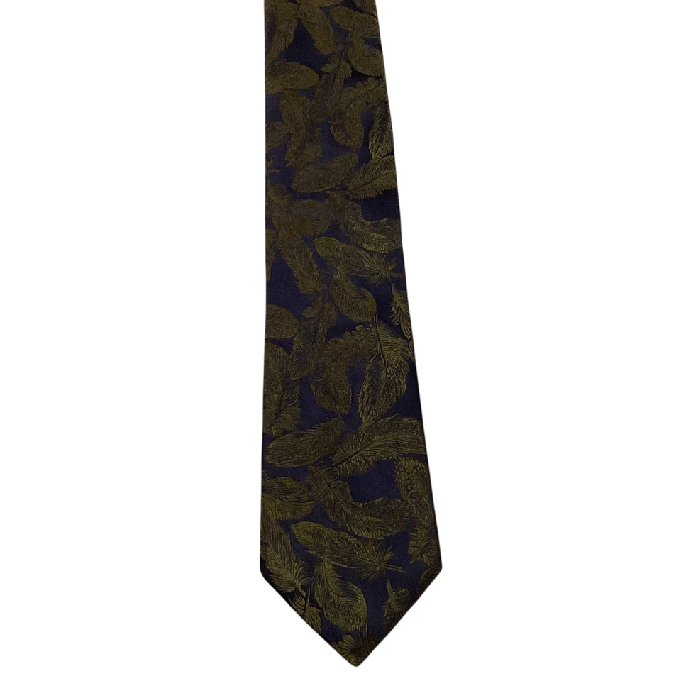 Corbata para hombre IKE BEHAR 100 % seda clásica diseñador EE. UU. FLORAL azul/verde usada en excelente estado Foto 2 de 3