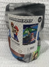 Nintendo Super Mario and Luigi MarioKart 46"x60" Kids Plush Throw Blanket NEW