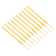 19cm Silicone Wrist Strap Lanyards, 10 Pcs Short Lanyard, Yellow