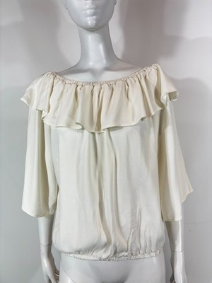 BA&SH Azar Bluse Damen SMALL 3/4 Arm locker schulterfrei Gummibesatz