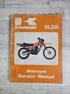 Kawasaki KL250 Motorcycle Service Manual First Issue 1980 Shop Repair Book