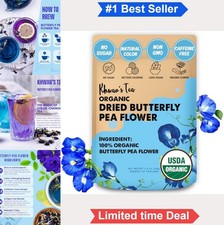 Organic Butterfly Pea Flower Tea Loose Dried Flowers Caffeine Free Blue Color