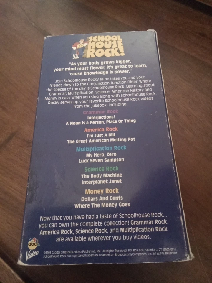 School House Rock VHS Tapes Sampler (Grammar, Multiplication, Science, America) - Image 2 of 3