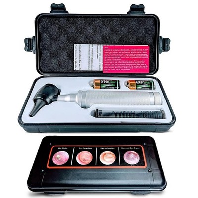 5th Gen Dr Mom Professional Otoscope Full-Size with Largest Lens Batteries Case
