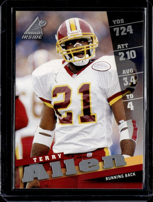 1998 PINNACLE INSIDE NFL BANKRUPTCY NEVER SEEN PROTOTYPE #104 TERRY ALLEN SKINS