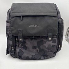 Eddie Bauer Valley Backpack Diaper Bag Camo Black, 10 Pockets, Spacious