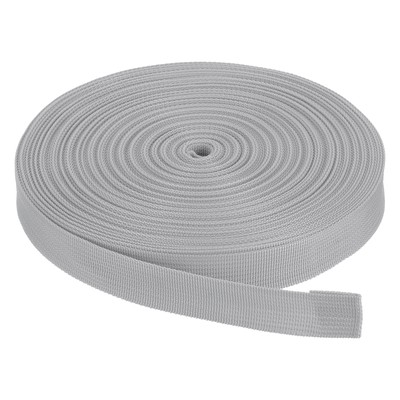 Nylon Webbing Strap 25 Yards 1'' Polypropylene Lightweight Strap Light Grey