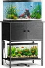 20-29-30 Gallon Fish Tank Stand with Power Outlets, Metal Frame Aquarium Stand w