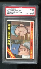 1966 Topps #288 Dodgers Stars Don Sutton Bill Singer ROOKIE PSA 1.5 Graded Card. rookie card picture