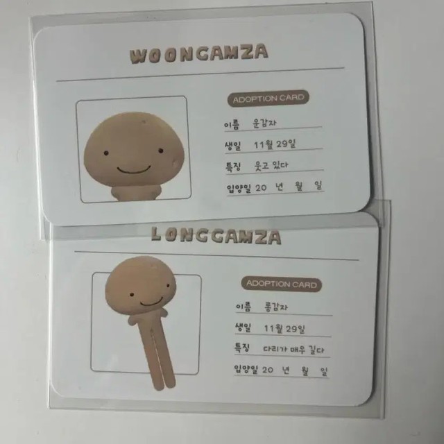 Long Potato & 운감자 Pet Photo Card Set