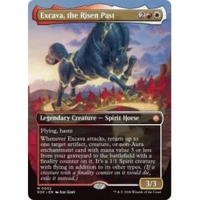 EXCAVA, THE RISEN PAST (BORDERLESS) X4 Secrets Of Strixhaven Commander Magic MTG