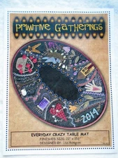 Everyday Crazy Table Mat Wool Applique Pattern By Primitive Gatherings