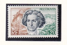 🦬Timbre France N°1382 - Luxe ** - Ludwig Van Beethoven -  MNH** - 1963🦬