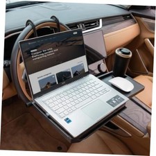2 in 1 Car Steering Wheel Tray, Back Seat Headrest Tray with Phone Holder  
