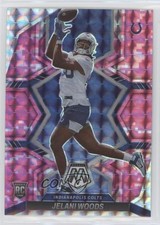 2022 Panini Mosaic Rookies Pink Camo Mosaic Prizm Jelani Woods #358 0o52