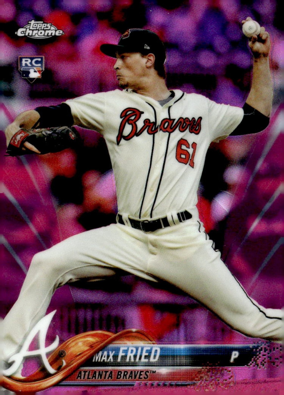 MAX FRIED 2018 TOPPS CHROME PINK REFRACTOR RC BRAVES QQ