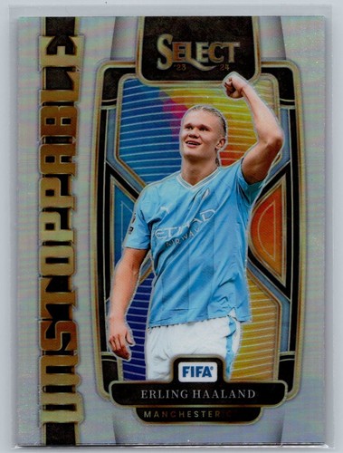 2023-24 Panini Obsidian Soccer Erling Haaland Obsidian Patch Auto