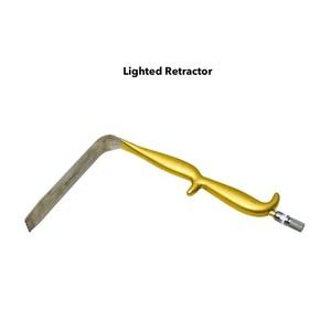 Luxtec USA Lighted Retractor 1 x 6.5 inch, Serrated  Instrument