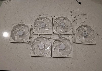 Arctic P14 PWM PST PC Case Fan 140mm White  (qty 6)