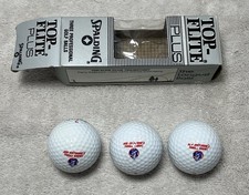Vintage Spalding Top Flight Plus Joie Chitwood Thrill Show Golf Ball Set Of 3