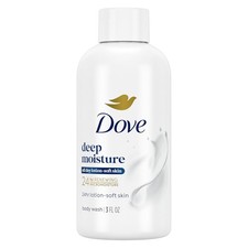 Dove Deep Moisture Body Wash 3oz Hydrating Cleanser Sulfate Paraben Free 1.00 per gallon