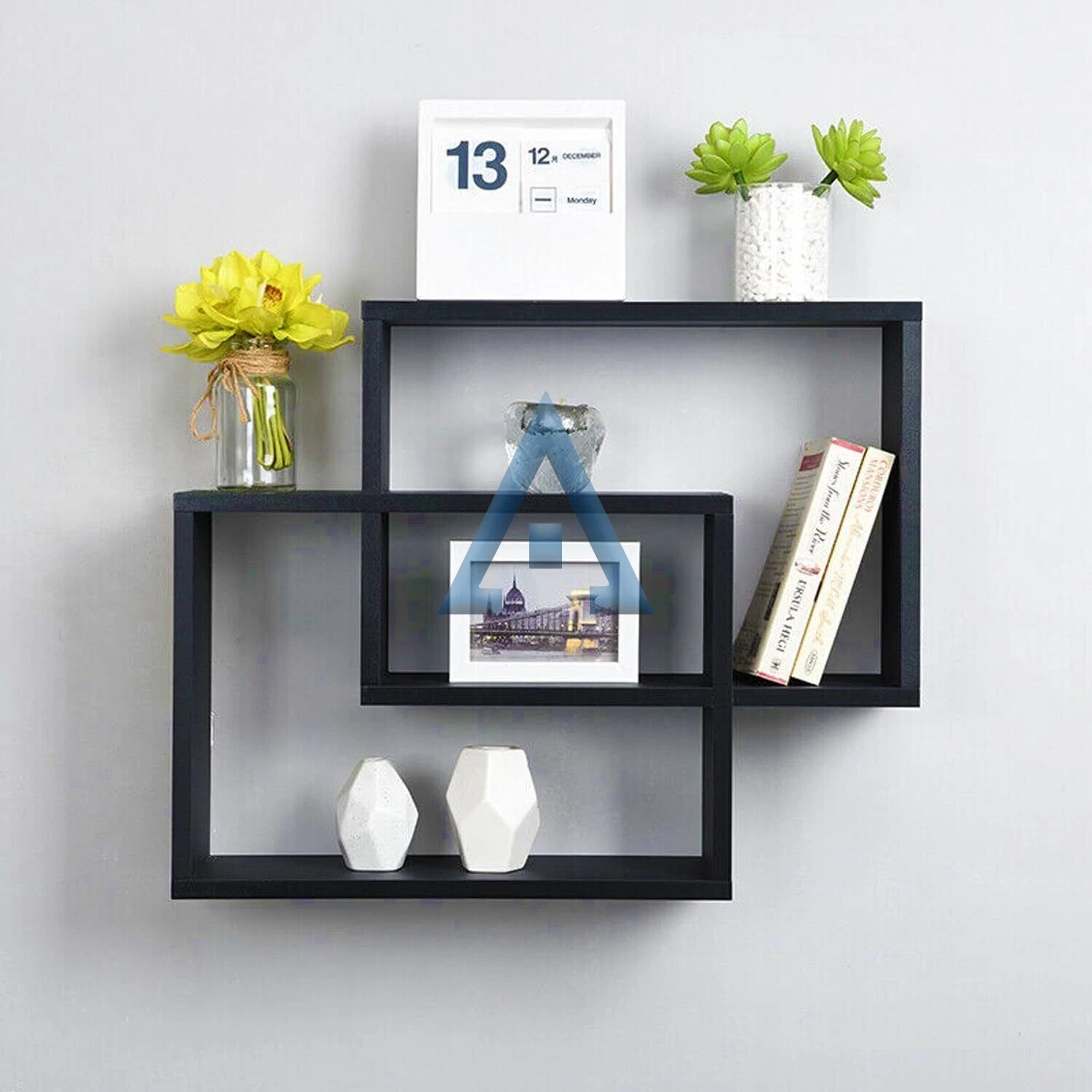 Wall Mounted Floating Shelf Shelves Modern Box Hanging Storage Shelving Unit UK