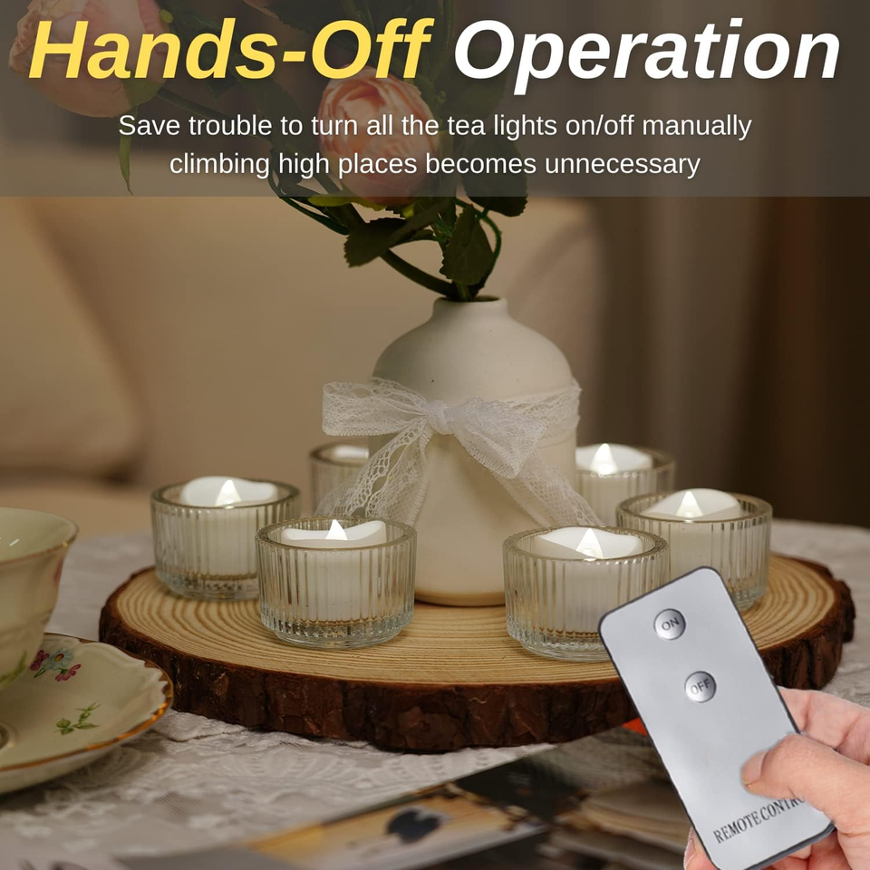 Remote Control Tea Lights Candles Battery Operated, Flameless LED