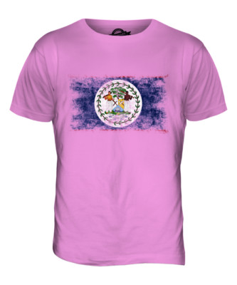 BELIZE DISTRESSED FLAG MENS T-SHIRT TOP BELIZEAN SHIRT FOOTBALL JERSEY GIFT