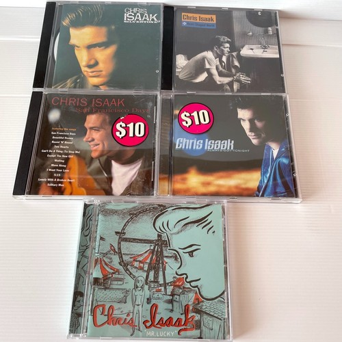 Chris Isaak CD Lot x5 Silvertone Heart Shaped World Mr Lucky San Francisco