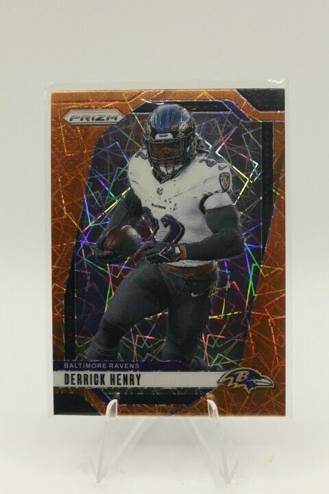 2024 Panini Prizm Derrick Henry Orange Lazer Prizm #20 Baltimore Ravens