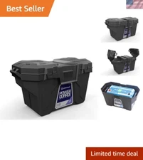 Durable PowerGuard Battery Box - Fits Group 24/27 Batteries for Camping, Solar