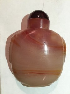 CHINESE SNUFF BOTTLE CARVED HANDLES