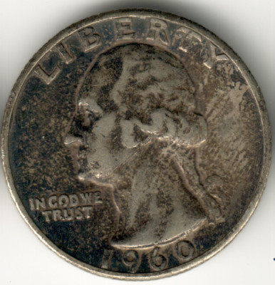 USA - 1960P - Washington ¼ $ - Silver Eagle - Low Mintage - #13932RG