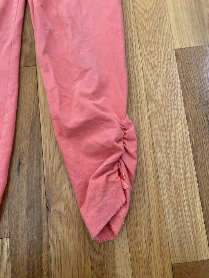 HANNA ANDERSSON Girls' Pink Peach STRETCH Capri Pants Size 140 US 10 Gathered - Image 4 of 4