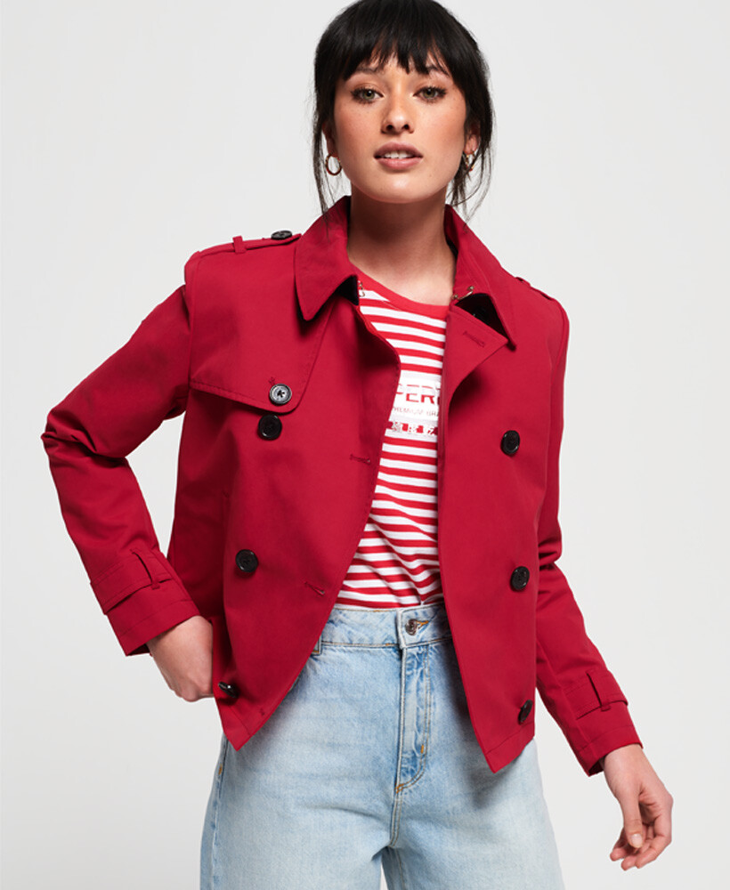 Superdry Womens Cropped Azure Trench 