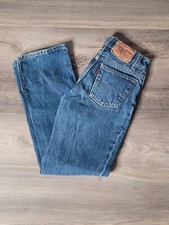 VINTAGE 1980's Levis Kids Girl Bluen Jeans Denim Size 8 302-0117 Straight Cotton