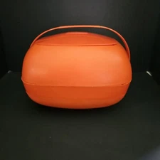 VTG Picnic Master 16 Pcs Plate Camping Set Orange Plastic Retro 70s Mid Century