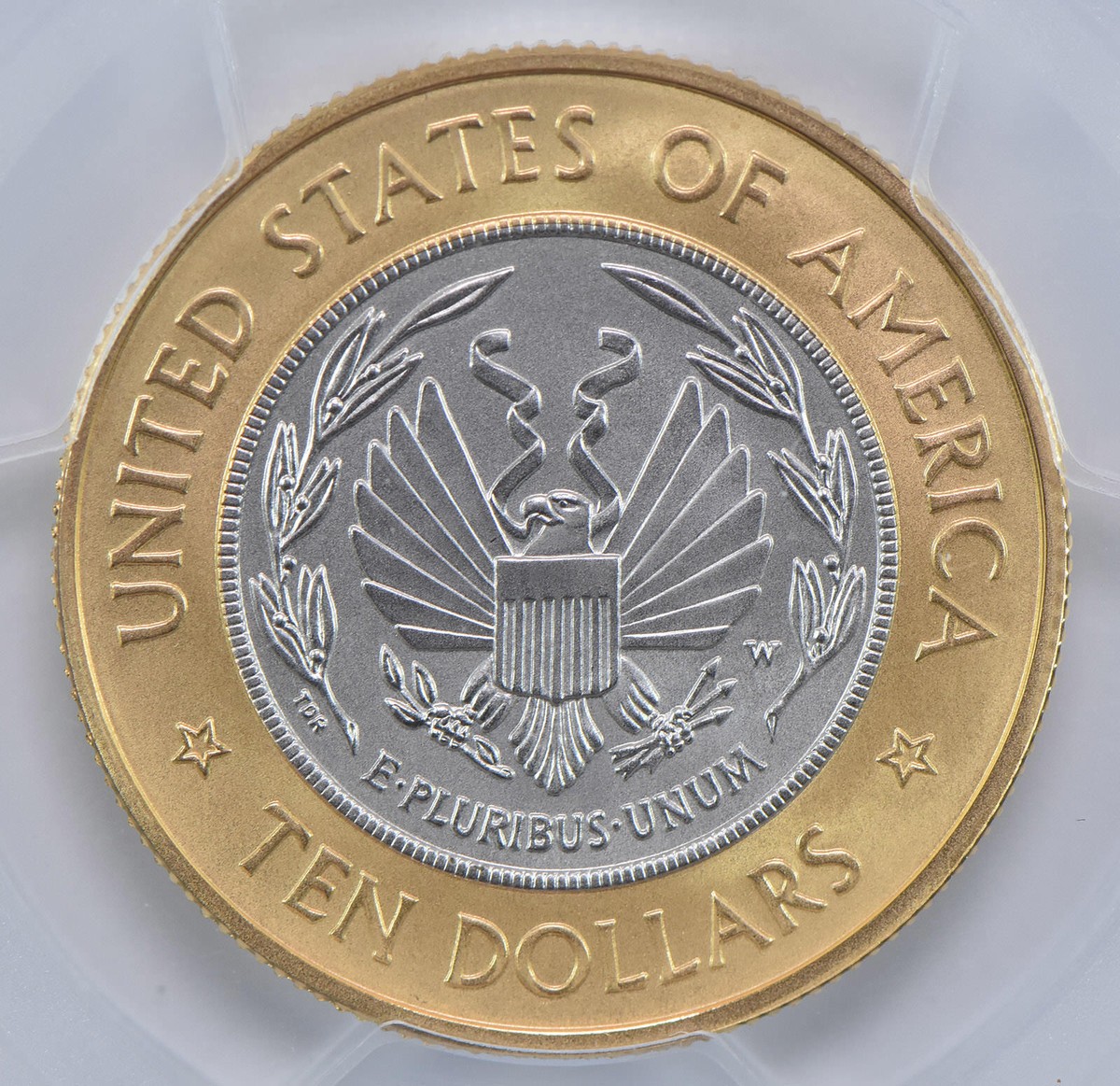 2000-W $10 Library Of Congress Commemorative Bimetallic MS70 PCGS