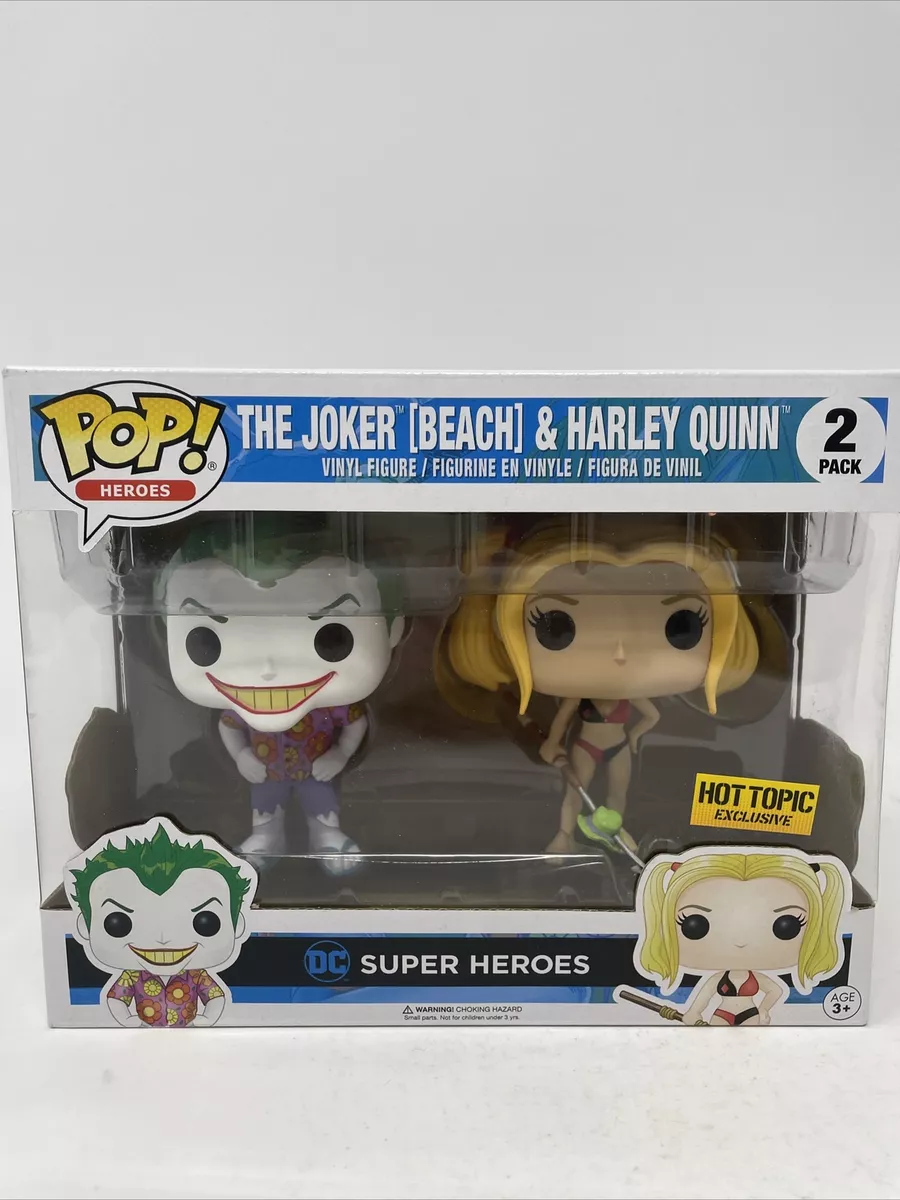 Funko Pop Heroes DC Super Heroes Joker Harley Quinn Beach 2 Pack