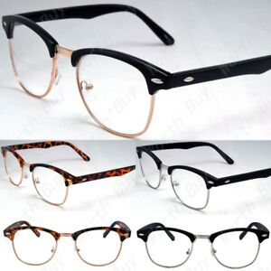 New Clear Lens Glasses Mens Women Nerd Horn Frame Fashion Eyewear Designer Retro