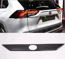 Carbon Fiber Style Rear Trunk Tailgate Lid Cover Trim For Toyota RAV4 2019-2024