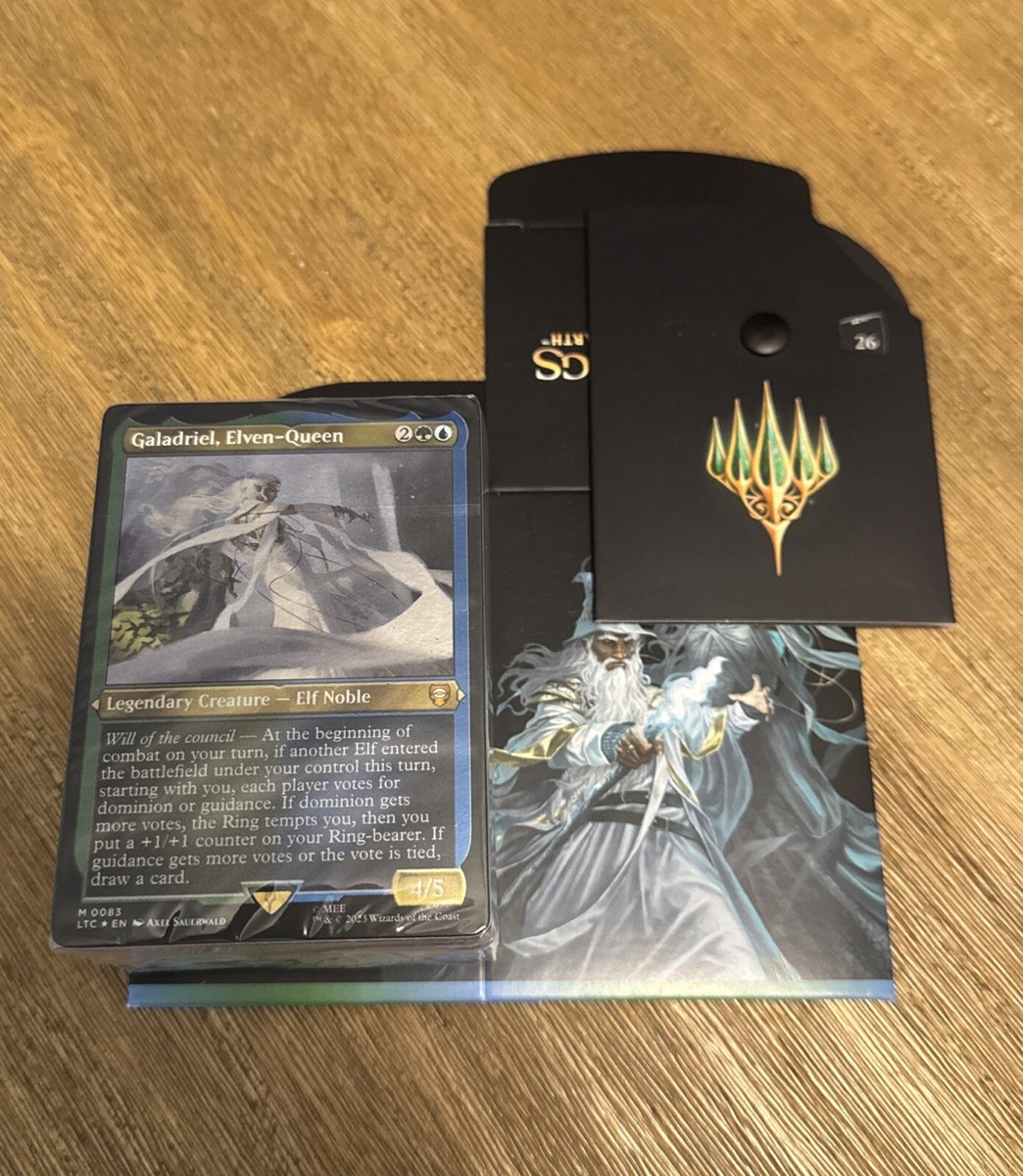 New Sealed MTG LOTR Elven Council Commander Deck DECK Box And Life Counter  ONLY