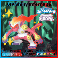 ✨ Shiny INFERNAPE 6IV ✨ Pokemon Brilliant Diamond and Shining Pearl lv100 +EVs