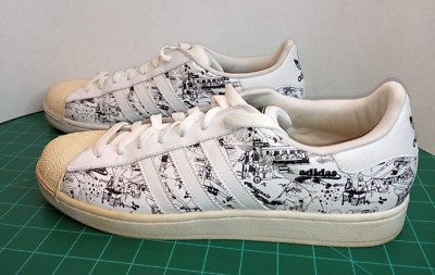 Illustrated print Adidas Superstar 2009 Mens 12 G12200 Authenticity verified