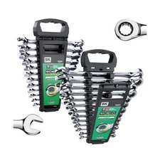 SK Ratcheting Wrench Set, Combination Wrench Set, 25-Piece, SAE 1/4" to 1", M...