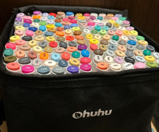 Ohuhu 160 Colors Marker Set Broad  Fine Tips Normal Type Alcohol Markers w/Case