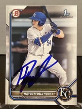 2022 BOWMAN DRAFT 1ST EDITION HAYDEN DUNHURST IP SIGNED CARD ROYALS