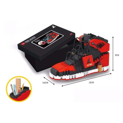Mini+ Nike Air Jordan 1 “Chicago” Building Block Set Shoe Black