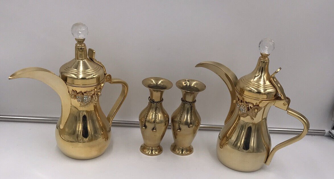 VTG Set Stainless Steel Arabic Coffee/Tea Dallah Hallmarked Made